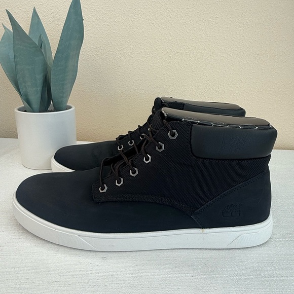 Men\'s Black Nubuck/Mesh Timberland Ortholite Ankle Boots